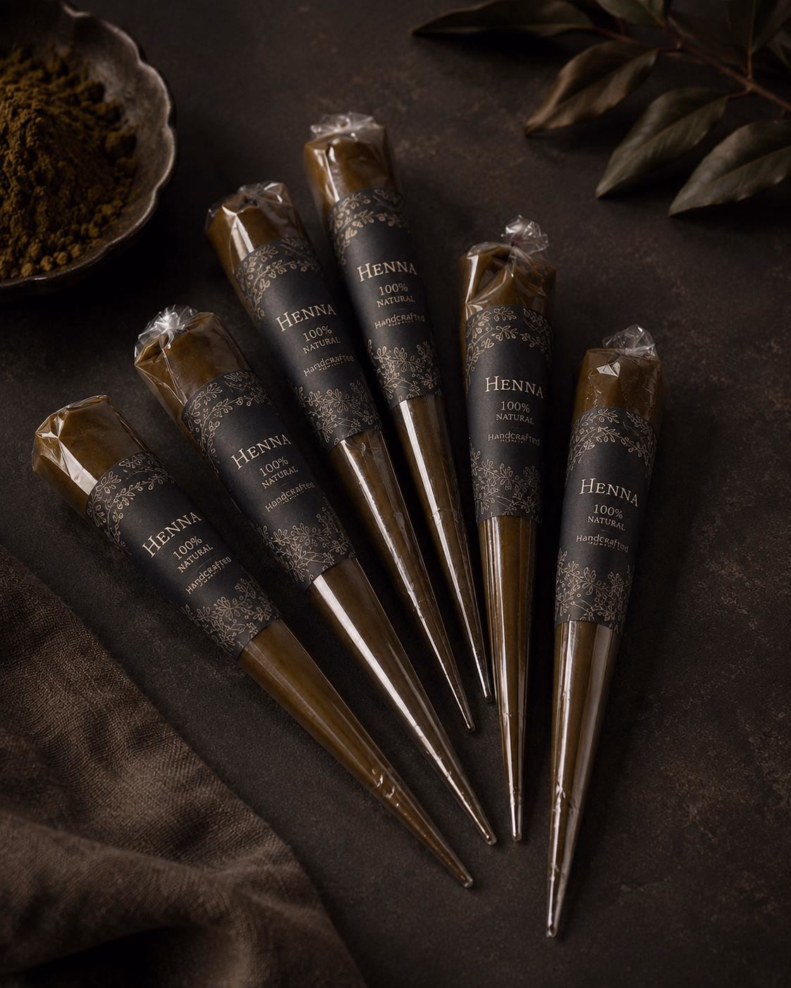 Collection de cônes de henné naturel 100%
